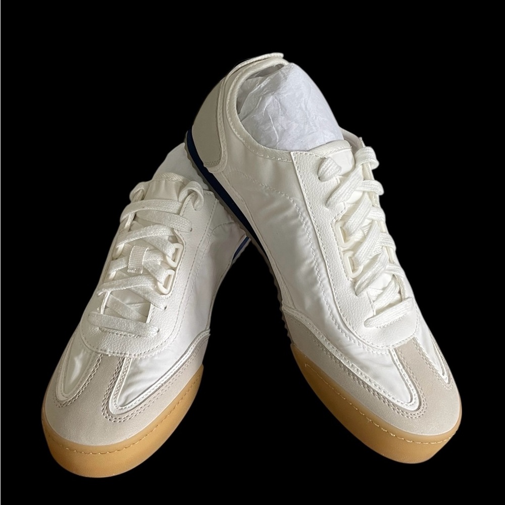 Zara Spain Women White Casual Nylon Sneakers - Size 8 (EUR 38)